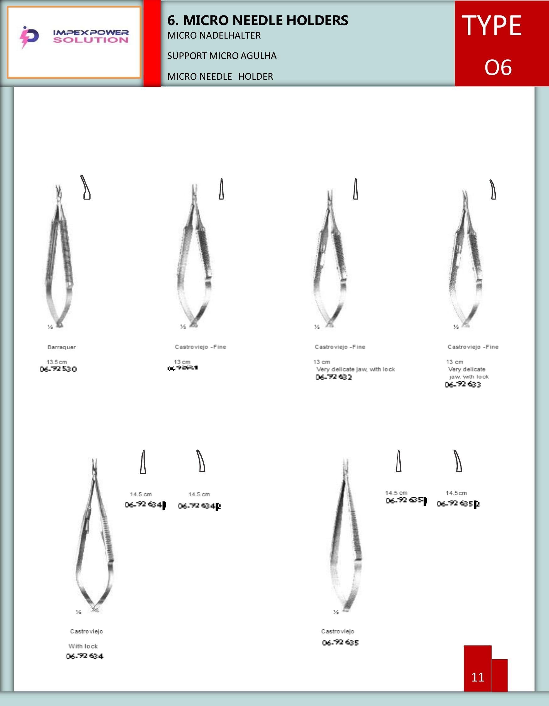 Castroviejo Needle Holder with Lock